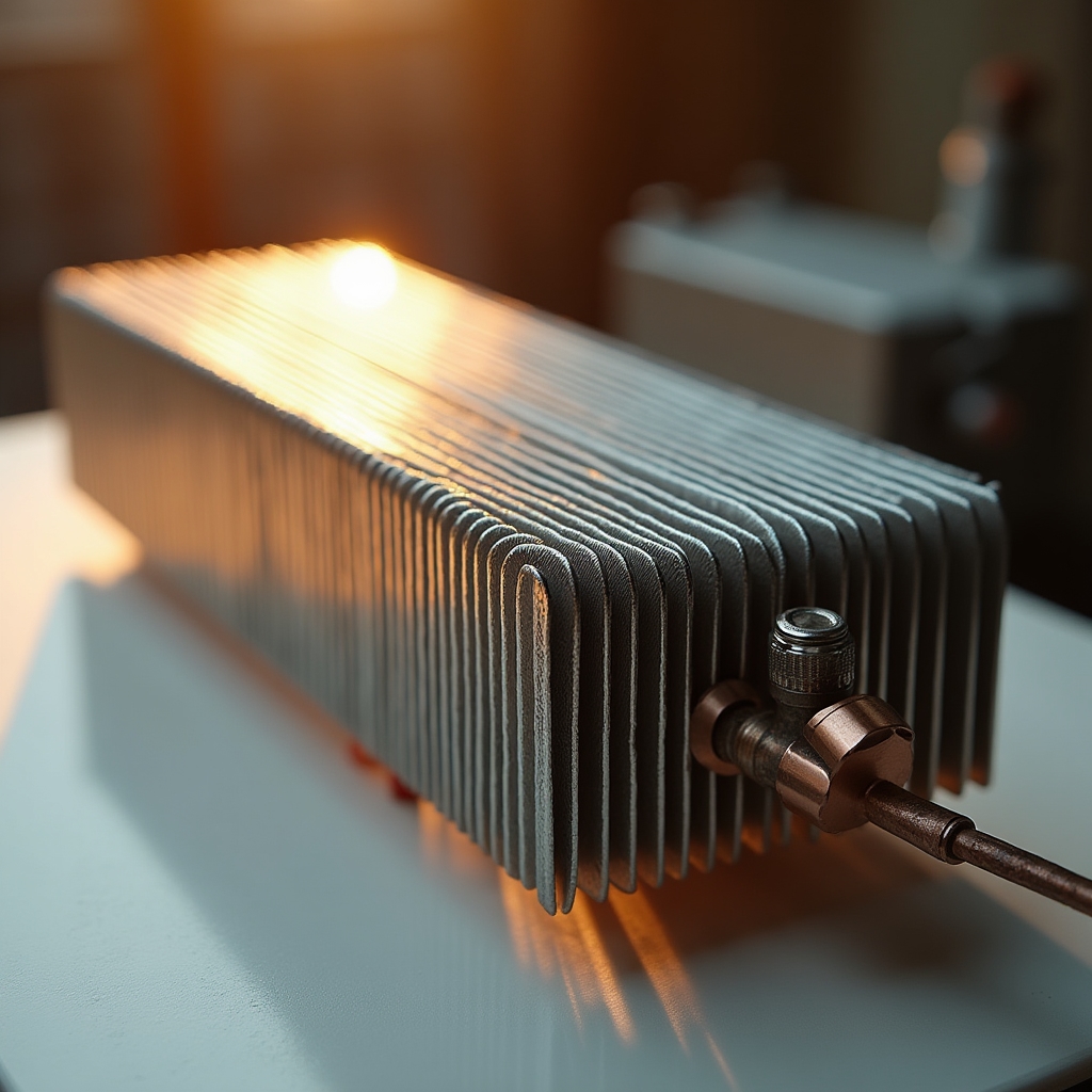 Биметаллический радиатор крупным планом — детали конструкции
