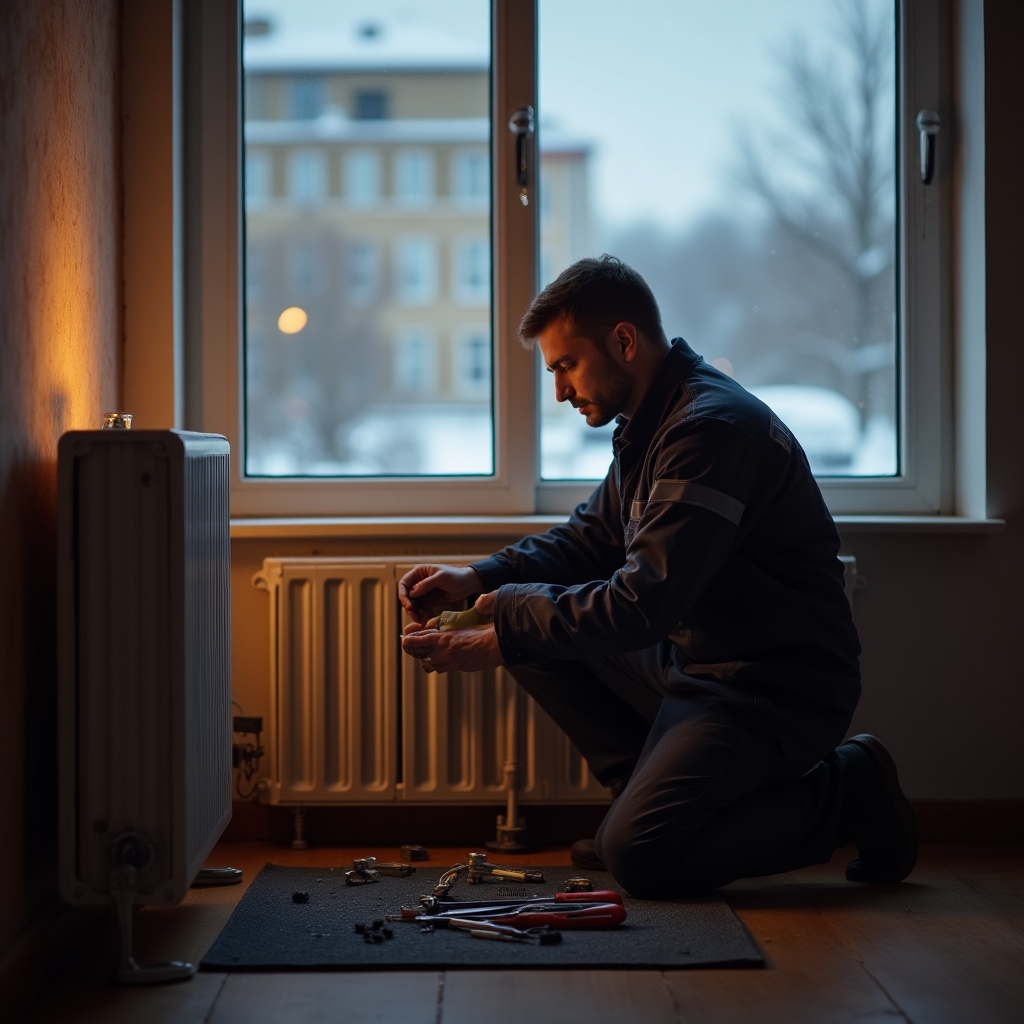 Срочный ремонт радиатора отопления зимой в квартире